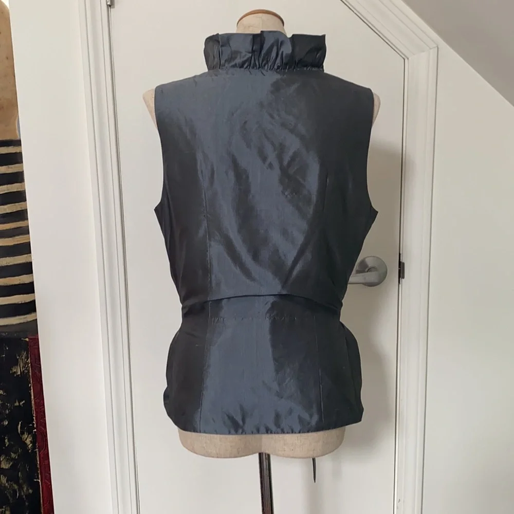 NWT!! Elizabeth Gillett Silk Taffeta Wrap Top - Picture 5 of 8